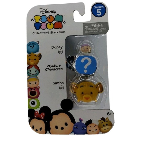 Disney Tsum Tsum Series 5 Simba Dopey and mystery character collect and‎ stack - Picture 1 of 3
